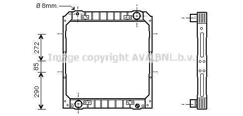 AVA QUALITY COOLING Радиатор, охлаждение двигателя IV2038